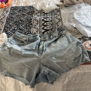 Aerie Light Blue Jean Shorts
